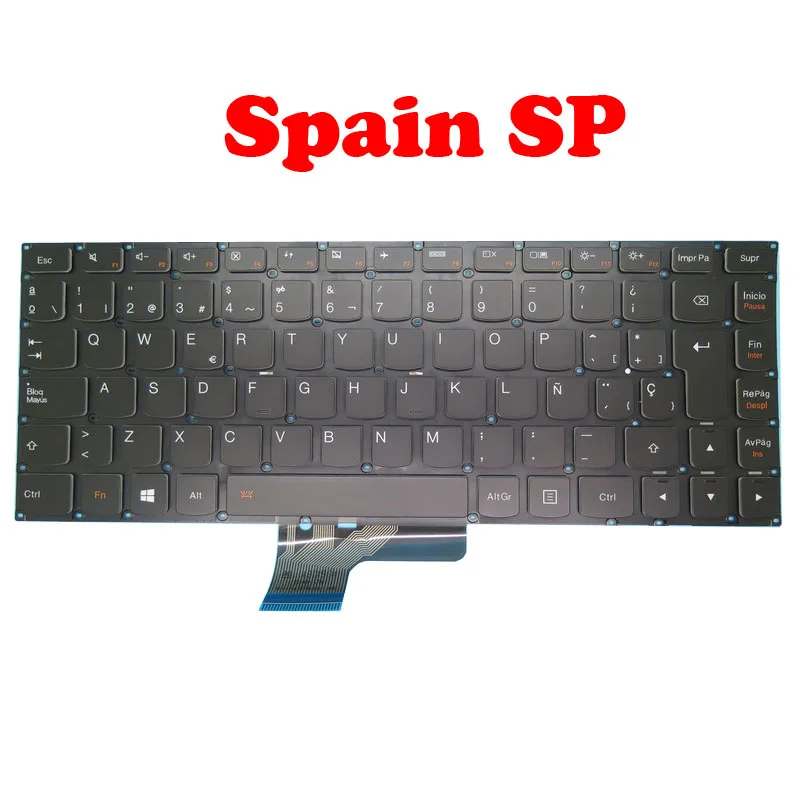 Клавиатура за Лаптоп Lenovo U330P U330 Touch U430P U430 Touch Испания SP 25211734 25211612 25211673 С Осветен Черно Нов