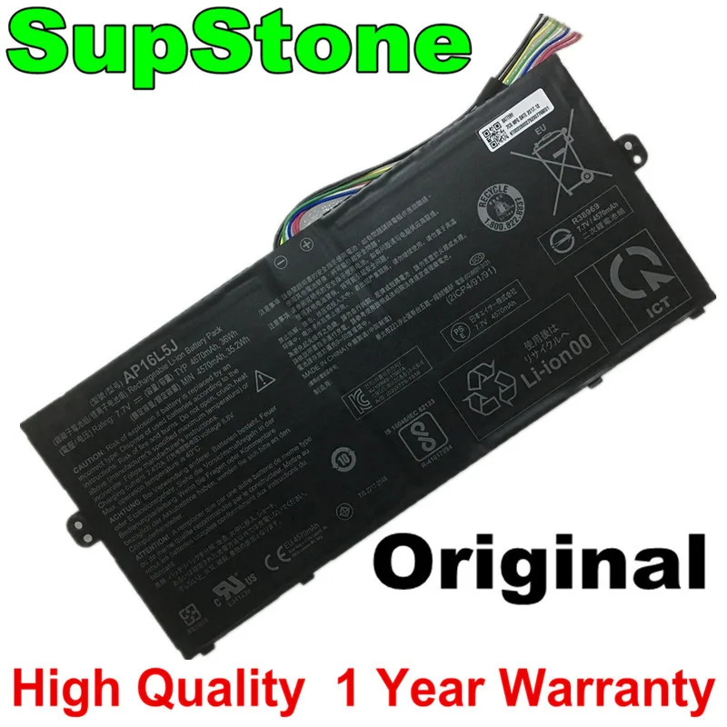 SupStone Истински батерия за лаптоп AP16L5J Acer Switch 3, Switch 5, SF514-52T-83U3 SF514-52T-86W1 Spin 1 SP111-32N N17H1 N17W3