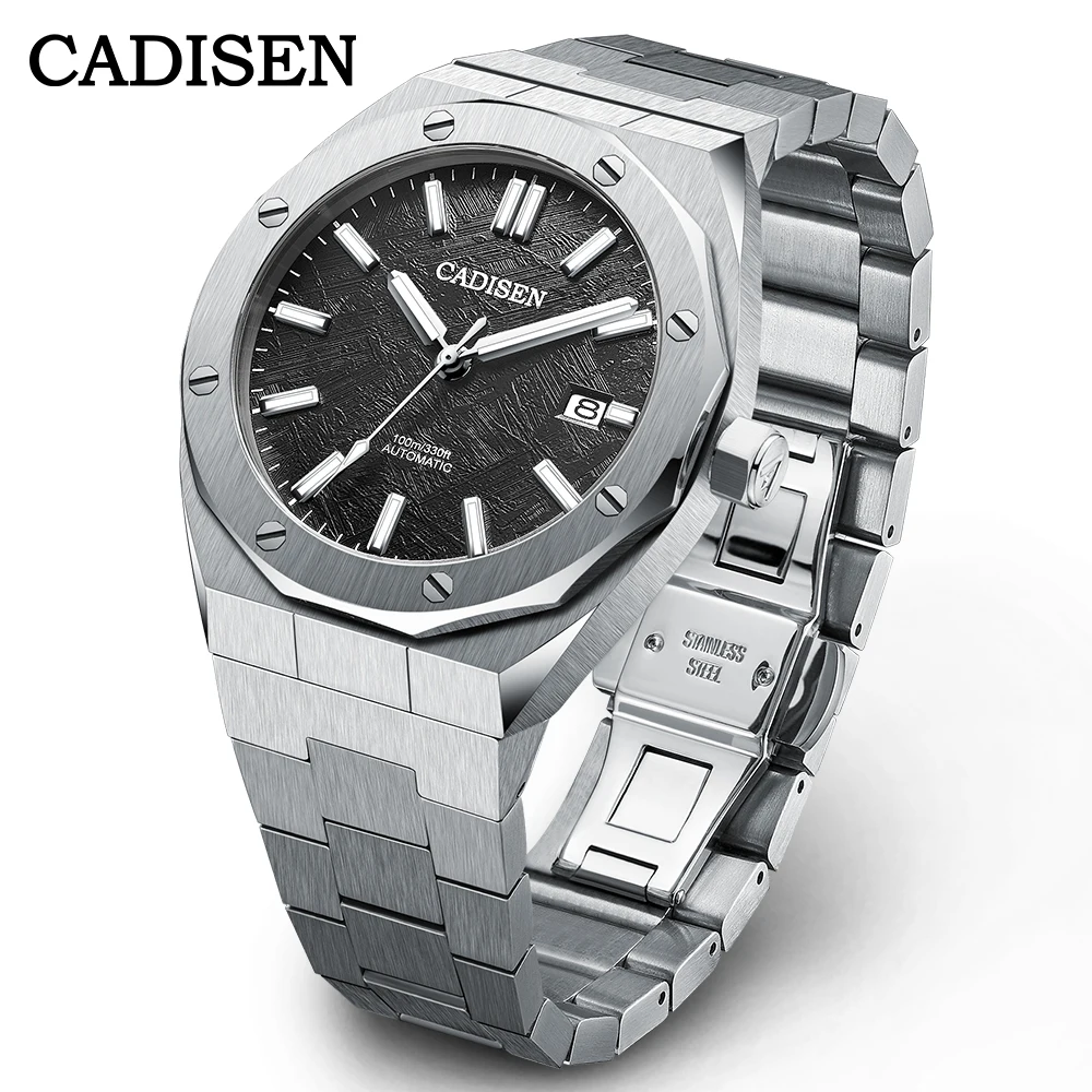 Часовници CADISEN 42 мм Мъжки механични луксозна марка NH35A Автоматичен часовник със сапфир огледало 10 бара Водоустойчиви часовници за мъже 8193