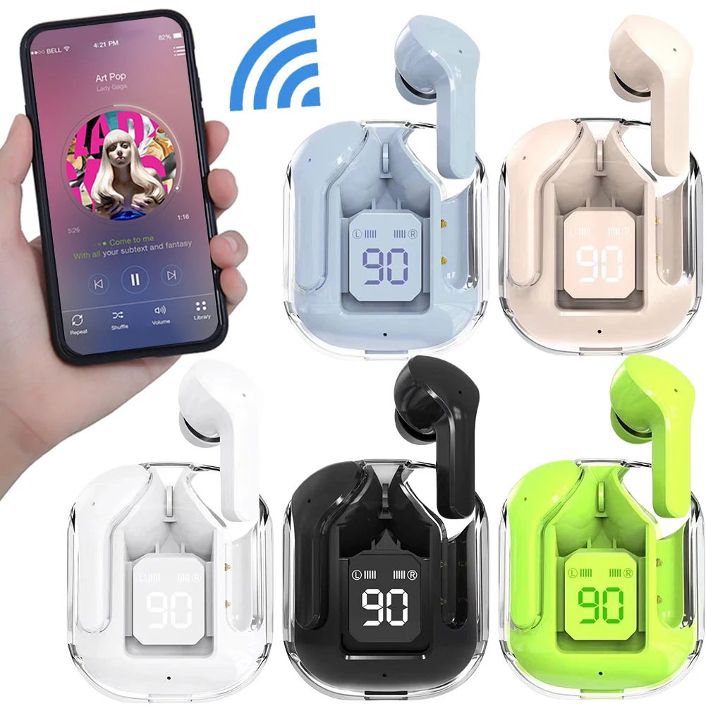 Bluetooth-съвместими стерео слушалки Hi-Fi за тренировки на iOS, Android, малки амбушюры IPX4, непромокаеми за спорт, работа, игри