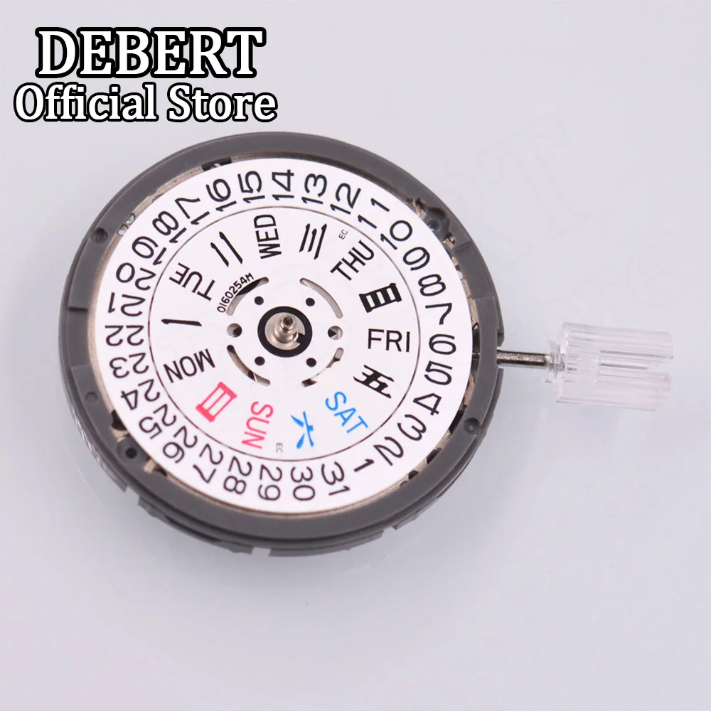 Япония Seiko NH36 NH36A Часовник с автоматичен механизъм Бял циферблат Смяна на аксесоари с часовников механизъм