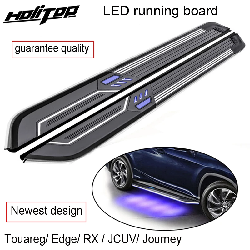 Най-новата led крака nerf bar за Ford Explorer Edge, Lexus RX, VW Touareg, DodgeJourney JCUV, качество ISO9001