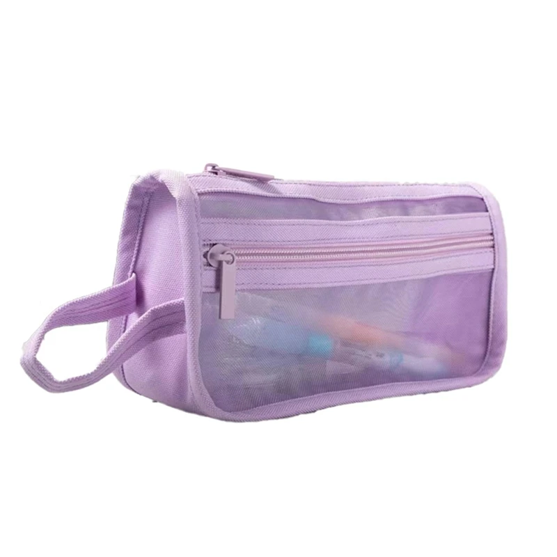 Окото Вижда чанта за съхранение, симпатичен прозрачен фиксиран молив случай-органайзер за студенти, колежи