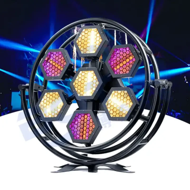 Botai 7 * 60W COB RGB LED с шестиугольным матричен светлинен ефект Движете главоболие, етап на светлините с помощта на DMX CH16 за сцена Dj bar club